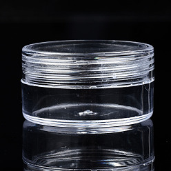 Прозрачный Контейнер для хранения шариков из полистирола, для бижутерии бусины мелкие аксессуары, прозрачные, 4x2.2 см, Внутренний диаметр: 3.3 cm