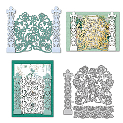 Цветок Углеродистая сталь разрезает трафареты, для diy scrapbooking, Фотоальбом, декоративная бумага для тиснения, цветок, 133x126x0.8 мм