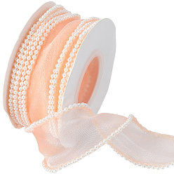 Фора Полиэфирные ленты, с пластиковой бисера, для аксессуаров для одежды, оранжевые, 1-5/8 дюйм (40 мм), около 4.92 ярдов (4.5 м) / рулон