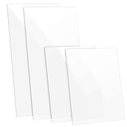 Clear PandaHall Elite 4pcs 2 Style DIY Acrylic Board, for DIY Tip Cards, Rectangle, Clear, 2pcs/style