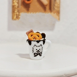 (52) Непрозрачная лаванда Смола печенье напиток десерты, миниатюрные украшения, аксессуары для кукольного домика с микро-ландшафтом, притворяясь опорными украшениями, разноцветные, 19x17 мм