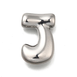 Letter J 304 подвески из нержавеющей стали, буквенное очарование, анти-тускнение, буква J, 22x14x6 мм, отверстие : 3.5x2.2 мм