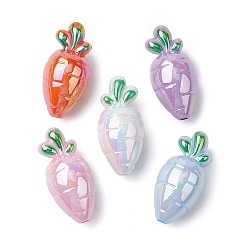 (52) Непрозрачная лаванда Uv акриловые покрытия бусины, морковь, разноцветные, 34x16 мм, отверстие : 3 мм