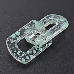 Aquamarine Transparent Acrylic Linking Rings, Quick Link Connectors, for Cable Chains Making, Twist Oval, Aquamarine, 30.5x20.5x4mm, Inner Diameter: 8x18mm