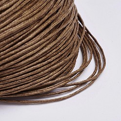 Sienna Chinese Waxed Cotton Cord, Macrame Bracelet Necklace Jewelry Making, Sienna, 1mm, about 360yard/bundle(330m/bundle)