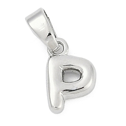 Letter P Латунь прелести, буквы, без кадмия и без свинца, долговечный, стойки покрытие, Письмо P, 10x6.5x2.5 мм, отверстие : 3x5 мм