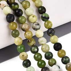 Serpentine Natural Serpentine Beads Strands, Smooth Round, 6mm, Hole: 0.6~0.7mm, about 62~63pcs/strand, 14.76~15.16 inch(37.5~38.5cm)