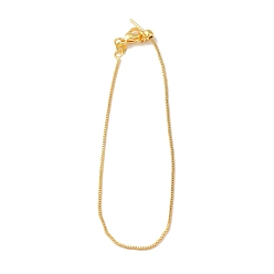 Золотой Изготовление браслета с цепочкой из латуни, покрытие стойки, с карабин-лобстерами , долговечный, без кадмия и без свинца, золотые, 8-1/2 дюйм (21.7 см)