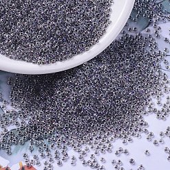 (RR3203) Magic Violet Lined Crystal MIYUKI Round Rocailles Beads, Japanese Seed Beads, (RR3203) Magic Violet Lined Crystal, 11/0, 2x1.3mm, Hole: 0.8mm, about 1100pcs/bottle, 10g/bottle