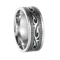 Branch Ретро викинг 201 перстни из нержавеющей стали для мужчин, античное серебро, филиал, 8 мм, размер США 10 (19.8 мм)