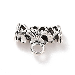 Античное Серебро Поручни из сплава в тибетском стиле, петля под залог, Вешалка ссылки, изогнутая трубка, античное серебро, 10x14.5x5.5 мм, отверстие : 2 мм, внутренний диаметр: 3 мм, 574 шт / 500 г