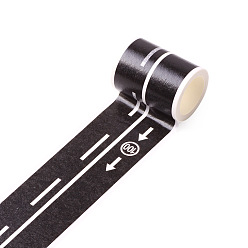 Noir Bandes de papier décoratives tirées par scrapbook bricolage, ruban adhésif, noir, 48mm, 5m/rouleau