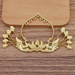 Золотой Поиск волос из сплава феникса, ювелирные аксессуары своими руками, параметры круглых бусин, золотые, 100x59 мм, подходит для бусин 2 мм и 5 мм.