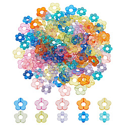 (52) Непрозрачная лаванда 200 шт. 10 цветная прозрачная акриловая бусина, цветок, разноцветные, 19x20x3.5 мм, отверстие : 1.6 мм, внутренний диаметр: 6.5 мм, 20 шт / цвет