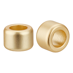 Матовый Золотой Цвет 20шт. матовые латунные бусины в форме ронделя, долговечный, без свинца, без кадмии и без никеля, матовый золотой цвет, 7x5 мм, отверстие : 4 мм, 20 шт / коробка