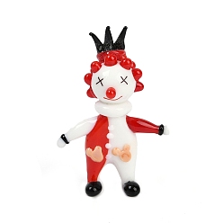 Красный Украшения для выставки клоунов в стиле лэмпворк своими руками, для украшения дома, красные, 52x25.5x77 мм