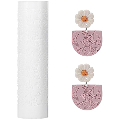 Белый Акриловый текстурный валик, глиняные инструменты, колонка, белые, 120x32 мм