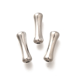 Платина Латунные бусины, долговечный, без кадмия и без свинца, колонка, платина, 9x3.5x3.5 мм, отверстие : 1.8 мм