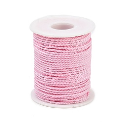 Pink Round Nylon Braided Cord, for Jewelry Beading Making, Pink, 1.6mm, about 45.93 Yards(42m)/Roll