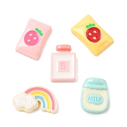 (52) Непрозрачная лаванда Непрозрачные кабошоны из смолы, разнообразные, разноцветные, 17~24.5x16~28x5.5~6.5 мм