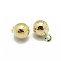 Real Gold Filled Yellow Gold Filled Charms, 1/20 14K Gold Filled, Cadmium Free & Nickel Free & Lead Free, Ball, 8.5x6mm, Hole: 1.2mm