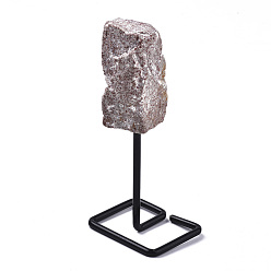 Природный Драгоценный Камень Природный драгоценный камень украшения дисплей, грубый необработанный камень, с напылением железа, самородки, 111~158 мм