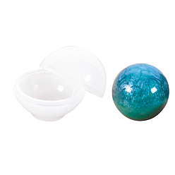 White Silicone Molds, Resin Casting Molds, For UV Resin, Epoxy Resin Jewelry Making, Round, Sphere Mold, White, 30mm, Inner Diameter: 25mm