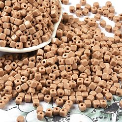 Цвет Древесины Непрозрачные акриловые бусины, кубические, деревесиные, 4x4x4 мм, отверстие : 1.4 мм