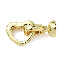 Настоящее золото 18K Застежки-сердечки из латуни, без кадмия и без свинца, долговечный, стойки покрытие, реальный 18 k позолоченный, 23 мм