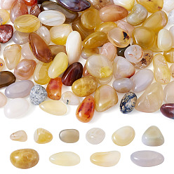 (52) Непрозрачная лаванда 500г окрашенные и нагретые натуральные бусины из агата, без отверстия , самородки, разноцветные, 16~20 мм