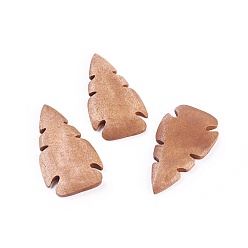 Цвет Древесины Кабошоны из тополя, треугольные, деревесиные, 53.5x29.5x5 мм