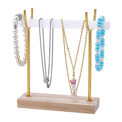 Mixed Color 1Pc Alloy with Wood Display Stands for Selenite Wand, with 1Pc Natural Selenite Cutting Sticks, Golden, Mixed Color, 133x50x150mm