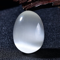 Белый Яйцо кошачий глаз украшения для показа, для украшения рабочего стола домашнего офиса, белые, 48x35 мм