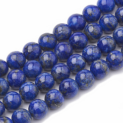 Lapis Lazuli Natural Lapis Lazuli Beads Strands, Round, 10mm, Hole: 1mm, about 40pcs/strand, 15.7 inch