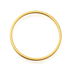 Настоящее золото 18K Латунные соединительные колечки, плоское кольцо, реальный 18 k позолоченный, 20x1 мм, внутренний диаметр: 18.5 мм