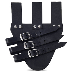 Черный Кобура для средневековых мечей из искусственной кожи для мужчин, держатель ножен для рапиры, с пряжками из сплава, чёрные, 200x175x12 мм