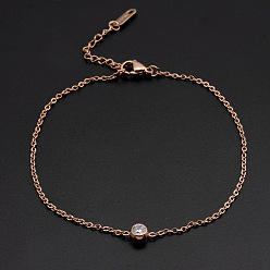 Круглые Браслеты из нержавеющей стали с подвесками, украшения для женщин, золотые, круглые, 7-7/8 дюйм (200 мм)