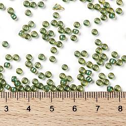 (380) Inside Color Topaz/Mint Julep Lined TOHO Round Seed Beads, Japanese Seed Beads, (380) Inside Color Topaz/Mint Julep Lined, 8/0, 3mm, Hole: 1mm, about 1110pcs/50g