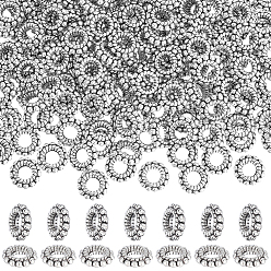 Argent Antique 300 Perles en alliage de style tibétain, sans cadmium et sans plomb, donut, argent antique, 8x2mm, Trou: 3mm