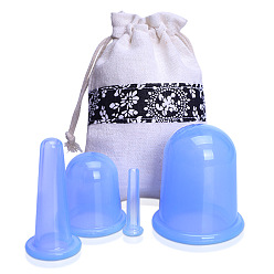 Васильковый Набор для силиконовой баночной терапии, баночки массажные для мышц бытовая физиотерапия и косметика, васильковый, 15~70x50~80 мм, 7 шт / комплект