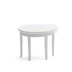 Белый Деревянные миниатюрные украшения, аксессуары для домашнего кукольного домика с микро-ландшафтом, консольный стол, белые, 88x30x65 мм