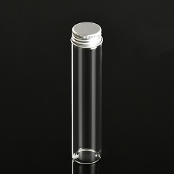 Прозрачный Контейнеры для стеклянных бусин с завинчивающейся крышкой серебристого цвета, колонки для дозирования бутылок, прозрачные, 3x15 см