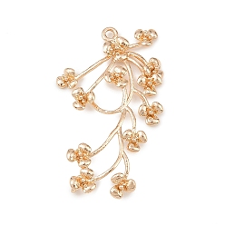 Light Gold Подвески из латуни, цветок ссылки, золотой свет, 38x23x3.5 мм, отверстия : 1.5 mm и 1.2 мм