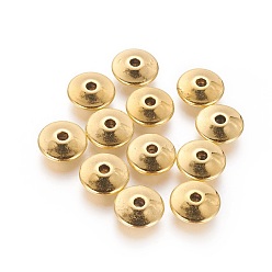 Antique Golden Tibetan Style Alloy Bead Spacers, Disc, Antique Golden, Lead Free & Cadmium Free, 11.5x11.5x4.5mm, Hole: 1.5mm