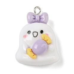 Candy Подвески из смолы на тему Хэллоуина, с платиново-железными петлями, конфеты, 32x22x13 мм, отверстие : 2.5 мм