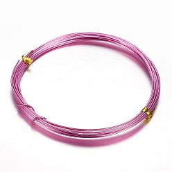 Deep Pink Round Aluminum Wire, Bendable Metal Craft Wire, for DIY Arts and Craft Projects, Deep Pink, 18 Gauge, 1mm, 5m/roll(16.4 Feet/roll)