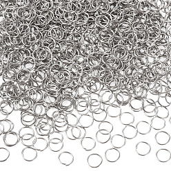 Нержавеющая Сталь Цвет 304 из нержавеющей стали открыты кольца прыжок, цвет нержавеющей стали, 10x1 мм, 18 датчик, внутренний диаметр: 8 мм, 1500 шт / комплект