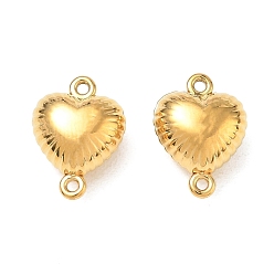Heart 304 Stainless Steel Magnetic Clasps, Heart, Real 18K Gold Plated, Heart, 14x10x6.5mm, Hole: 1.1mm