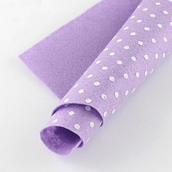 Mixed Color Polka Dot Pattern Printed Non Woven Fabric Embroidery Needle Felt for DIY Crafts, Mixed Color, 30x30x0.1cm, 50pcs/bag