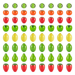 Mixed Shapes 80шт 8 стили деревянные европейские бусины, разнообразные, 19~28x15~20.5 мм, отверстие : 3.5~5 мм, 10 шт / стиль